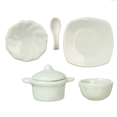 White Table Set, 6 pc